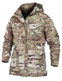 YFNT Taktisch Softshell Fleecejacke Camouflage Militär Hoodie Outdoor Wandern Camping Warm Innenfutter Winddicht Wasserdicht Mantel Jacken Skijacke von YFNT