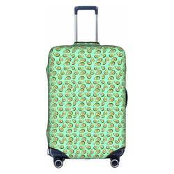 YHBLYKXP Trolley-Koffer, Motiv: frische tropische Früchte, Avocado-Druck, modischer Koffer-Schutz, versteckter Reißverschluss, Weiss/opulenter Garten, Medium von YHBLYKXP