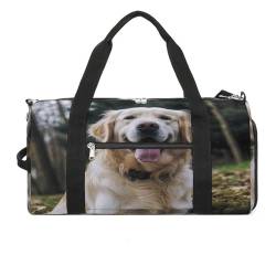 YHEGBFD Turnbeutel Lustig Golden Retriever Turnbeutel für Damen Herren Rucksack Turnbeutel mit Schuhfach Wiederverwendbar Turnbeutel Mini Turnbeutel Lustig Golden Retriever Einheitsgröße, Lustiger von YHEGBFD