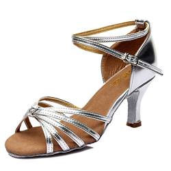 YIBLBOX Damen Hoher Tanzschuhe Standard/Latein Schuhe Tanzen Sandalen Absatz 5cm/7cm von YIBLBOX