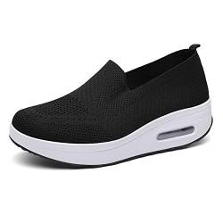 YIENHUI Damen-SneakerorthopäDische, Damen Luftkissen Leichtgewicht Atmungsaktiv Laufen,Luftkissen Anti-Rutsch-Walking-Schuhe-Black||38 von YIENHUI