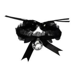 YIGZYCN Bowknot Spitze Halskette mit Gummiband Rüschen Band für Frauen Mädchen Einstellbar Gothic Choker Halsband Halsband Halskette Schleife Kragen Katze Kitty für Frauen von YIGZYCN