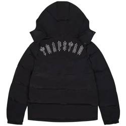 YIJEE YiLianDa Trapstars Jacke Herren Daunenjacke Einfarbig Leichte Jacke Winter Warm Puffer Jacke Trapstars Logo Druckte Steppjacke Winterjacke Unisex mit Kapuze XS-XL von YIJEE