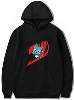 YIMIAO Herren Japanese Anime Fairy Tail Hoodie Unisex Kapuzenpullover Casual Sweatshirt Pullover Damen Gray Natsu Streetswear(XXL) von YIMIAO