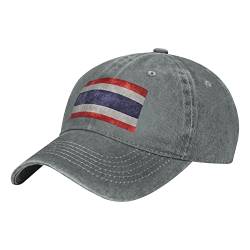 YINGD Cowboy Baseball Cap Flagge von Thailand Hut Verstellbare Sportmütze Casual und Unisex für Männer Frauen Trucker Cap, Hut 526, One size von YINGD