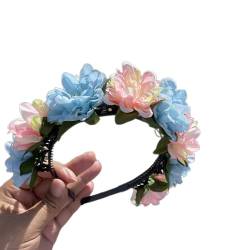 Elegantes Blumen-Haarband, realistisches Blumen-Stirnband für Mädchen, trendiges Modell, Show, Aufführungen, Hochzeit, Party, Schmuck, Blumen-Haarbänder für Frauen, Blumen-Stirnband für Mädchen, von YIZITU