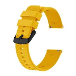 YKMYXZ Sport Silikon Uhr Band Armband for Männer Und Frauen Sandstrahlen Schnalle(Yellow,22mm) von YKMYXZ