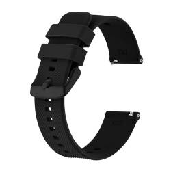 YKMYXZ Sport Silikon Uhr Band Armband for Männer Und Frauen Sandstrahlen Schnalle(Black,19mm) von YKMYXZ