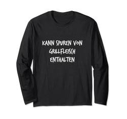 Spuren von Grillfleisch enthalten Geschenk Lustiger Spruch Langarmshirt von YO! Diese Klamotten