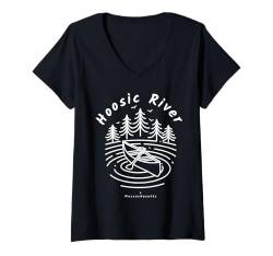 Damen Hoosic River, MA T-Shirt mit V-Ausschnitt von YO MINUS