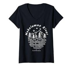 Damen Mokelumne River, Kalifornien T-Shirt mit V-Ausschnitt von YO MINUS