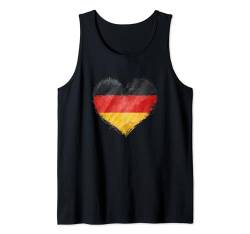 Leuchtendes Herz, deutsche Flagge, Farben, Deutschland-Fan Tank Top von YO!