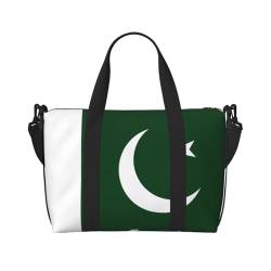 Reisetasche mit pakistanischer Flagge, Workout-Reisetasche, Schultertasche, Wochenendtasche für Damen und Herren, Schwarz, Einheitsgröße von YQxwJL