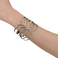 YRIIOMO Armband Mehrschichtiger geometrischer offener Armreif für Armdekoration bei, Frauen von YRIIOMO