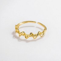 YRIIOMO Fingerring Unregelmäßiger Wickeldrahtwebereing, schlicht und zierlich, einstellbare Öffnung, modische Ringe, Paarringe, Geburtstagsgeschenk von YRIIOMO