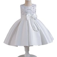 YRIIOMO Jerseykleid Kleines Mädchen Abendkleid Schmetterlingsknoten ärmelloses Kleid Kleidung Länge 90cm von YRIIOMO