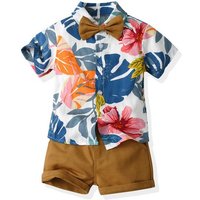 YRIIOMO Shirt & Hose Sommerkleiner Junge Kurzarm bedruckte Cardigan kurze Hose Zweiteiler von YRIIOMO