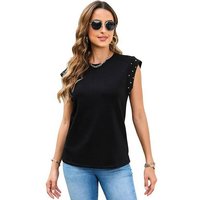 YRIIOMO T-Shirt Modisches Rundhals-Oberteil, Sommer lockeres T-Shirt für Damen. von YRIIOMO