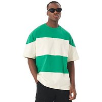 YRIIOMO T-Shirt Streifen und Farbenmix Casual Kurzarm-T-Shirt für Männer von YRIIOMO