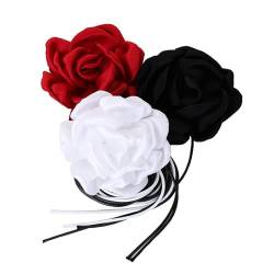 YUEHUINIAO Elegante Rose Blume Halskette mit verstellbarer Länge Kette für modische Frauen Damen Alltag Freizeitkleidung von YUEHUINIAO