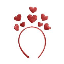 YUGSHNKFC Blingbling Heart Stirnband für Themenparty Frauen Mädchen Musik Festival Hairhoop Haarschmuck Valentinstag Party Haarband von YUGSHNKFC