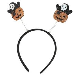 YUGSHNKFC Totenkopf-Kürbis-Haarreif, Festival-Stirnband, Halloween-Kostüm, Kopfschmuck, Themenparty, Stirnband, Erwachsenen-Urlaubsrequisiten von YUGSHNKFC