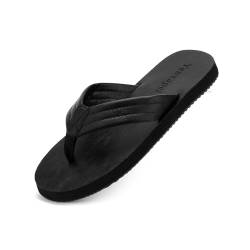 YUHITYGZGS Flip Flops Herren, Rutschfest Zehentrenner Plattform Sandalen Latschen Schlappi Weich Hausschuhe Badelatschen, Schwarz, EU 42 von YUHITYGZGS