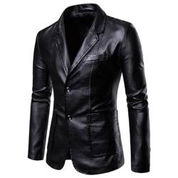 YUMERA Herren PU Lederjacke,Lederanzug Mäntel für Männer,Biker Motorradjacke von YUMERA