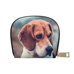 YWSOTRE Beagle-Welpen Hunde Haustiere Beagle, Pu Leder Shell Karte Tasche Stilvolle Kreditkarteninhaber Brieftasche Karte Fall von YWSOTRE
