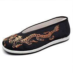 YYF Alte Peking bestickte Schuhe Unisex Kung Fu Tai Chi Schuhe Gummisohle Martial Art Sportschuhe Traditionelle Chinesische Schuhe Damen Herren Kampfsport Schuhe Hanfu Schuhe Männer Martial Arts Shoes von YYF