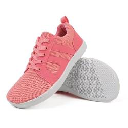 YYSSYA Barfußschuhe Damen Herren Breite Barfuss Schuhe Zero Drop Solhe Leicht Traillaufschuhe Walkingschuhe Fitnessschuhe Laufschuhe Minimalistische Sneaker(8815 Rosa,40 EU Weit) von YYSSYA