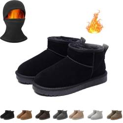 Yagerod Mini-Stiefel FüR Frauen Warme Winterstiefel, Wolkis 2.0 Aurora Hikari, Mini-Stiefel Damen Mit Fell GefüTtert (Schwarz, 42 EU) von Yagerod