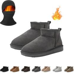 Yagerod Mini-Stiefel FüR Frauen Warme Winterstiefel, Wolkis 2.0 Aurora Hikari, Mini-Stiefel Damen Mit Fell GefüTtert (Grau, 35 EU) von Yagerod