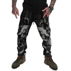 Yakuza Herren Afraid V02 Allover Casual Jogginghose, Schwarz, 3XL von Yakuza