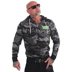 Yakuza Herren Metal System Kapuzenjacke, Camouflage Grey, XL von Yakuza