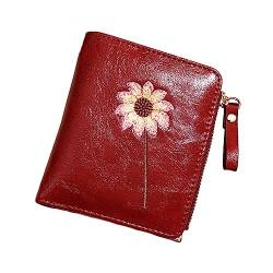 Yardenfun Kurze Münztasche Kleine Geldbörse Mit Reißverschluss Blumen Tasche Geldbörse Cartoon-mini-Brieftasche Geldbörse Für Mädchen Damen Geldbörse Faltbare Geldbörse Ticket-geldbörse von Yardenfun