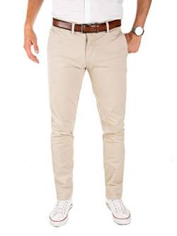 Yazubi Herren Chino Hose Dustin - Chinohose mit Gürtel, Beige (Plaza Taupe 161105), W30/L34 von Yazubi