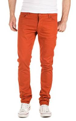 Yazubi Herren Chino Hose Simon - Slim Fit Chinohose für Männer, Orange (Burnt Brick 181350), W34/L34 von Yazubi