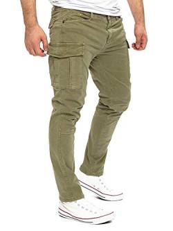 Yazubi Jayden - Grüne Cargo Hose Herren - Arbeitskleidung Männer - Baumwoll Cargohosen Stretch, Grün (Dusky Green 170517), W32/L32 von Yazubi