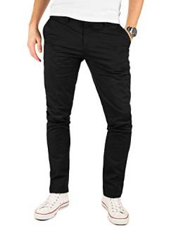 Yazubi Kyle - Schwarze Chino Hose Herren - Stretch Chinohose Slim Fit - Männer Chinojeans, Schwarz (Black 4R194008), W36/L32 von Yazubi