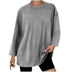 Damen Pulli Langarm T-Shirt Rundhals Ausschnitt Lose Bluse Langarmshirts Hemd Pullover Sweatshirt Oberteil Tops Shirts Warehouse Deal von Ybing