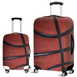 Niedliche Reisegepäck-Abdeckung, Koffer-Schutz, waschbar, elastisch, kratzfest, Basketball-Druck, mit verdecktem Reißverschluss, passend für Gepäck von 45,7 - 81,3 cm, #2, 22-24inch von YeGang