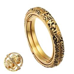 YeGang Supernatural Astronomical Destiny-Changing Ring, Supernatural Spiritual Feng Shui Fidget Ring, Mood Ring Anxiety Ring for Women, Lucky Charms Amulett Love Ring, Health Wealth Talisman, 11, von YeGang