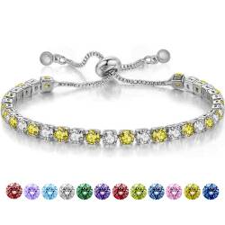 YeeHeen Birthstone Tennis Armbänder für Frauen Cubic Zirkonia Armband Birthstone Jewellery 11 von YeeHeen