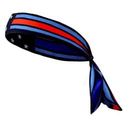 Patriotisches Accessoire mit amerikanischen Flaggen, Stirnband für Damen und Mädchen, 4. Juli, Bandana für Gedenktag, Unabhängigkeitstag, USA-Halstuch von Yeselino