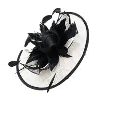 Fascinator für Damen, mit Federn, Blume, Party, Fotografie, Haar-Accessoire von Yeuyyben