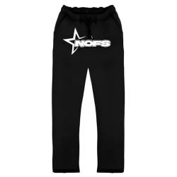 YiJee None of us Hose Lang Herren - Hip Hop Style Y2K Baggy Jogginghose für Männer - Noneofus Fashion Street Pocket Hosen Gerade Streetwear Unisex von YiJee