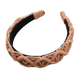 Böhmischer Turban, breite Haarbänder für Frauen, Haarschmuck, Bohemian-Stil, geflochtenes Stirnband, handgewebte Baumwolle, Kopfbedeckung, böhmischer Turban von YiQinzcxg