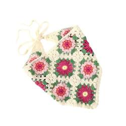 Vintage-Haarband mit Blumenmuster, elastisch, für Camping, Reisen, Fotografieren, Haar-Accessoires, handgefertigter Häkelschal, Schal, Häkelschal, für Damen, handgefertigt, gehäkelt, gehäkelt von YiQinzcxg