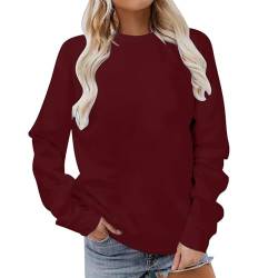 Langarmshirt Damen, Pullover kapuzenpullover Sweatshirt weihnachtspullover Longsleeve Hoodie Sale Pullunder Strickpullover Strickjacke Kleidung Oberteile Pulli Baumwolle Teenager Mädchen Herbst-Winter von Yinguo